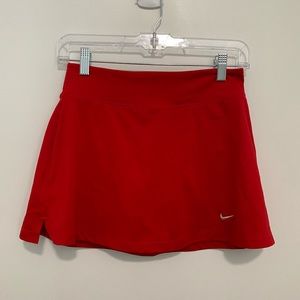 Nike red tennis skirt
